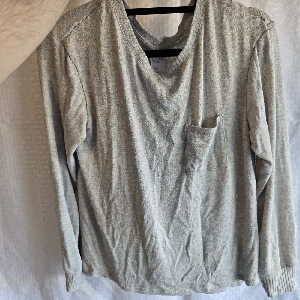 Stars Above Light Gray Knit Top